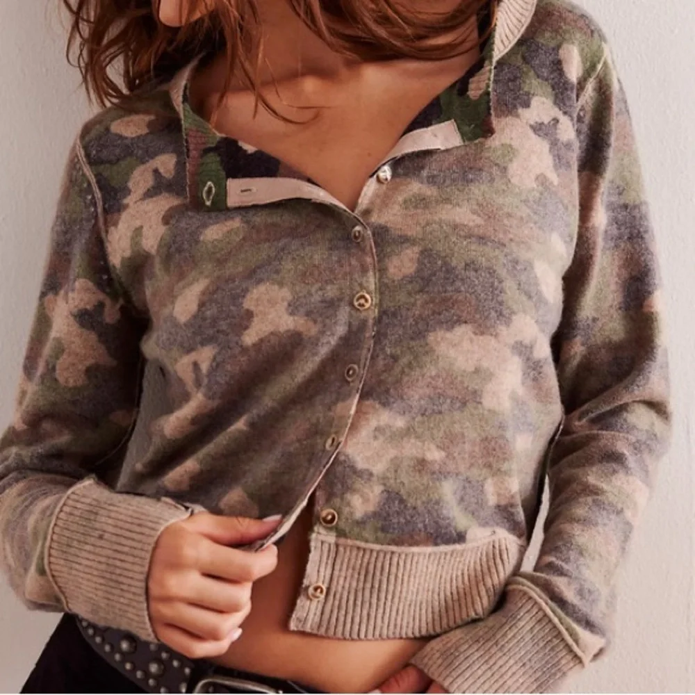 Free People Nocturnal Patterned Cashmere Cardigan - Picture 1 of 5
